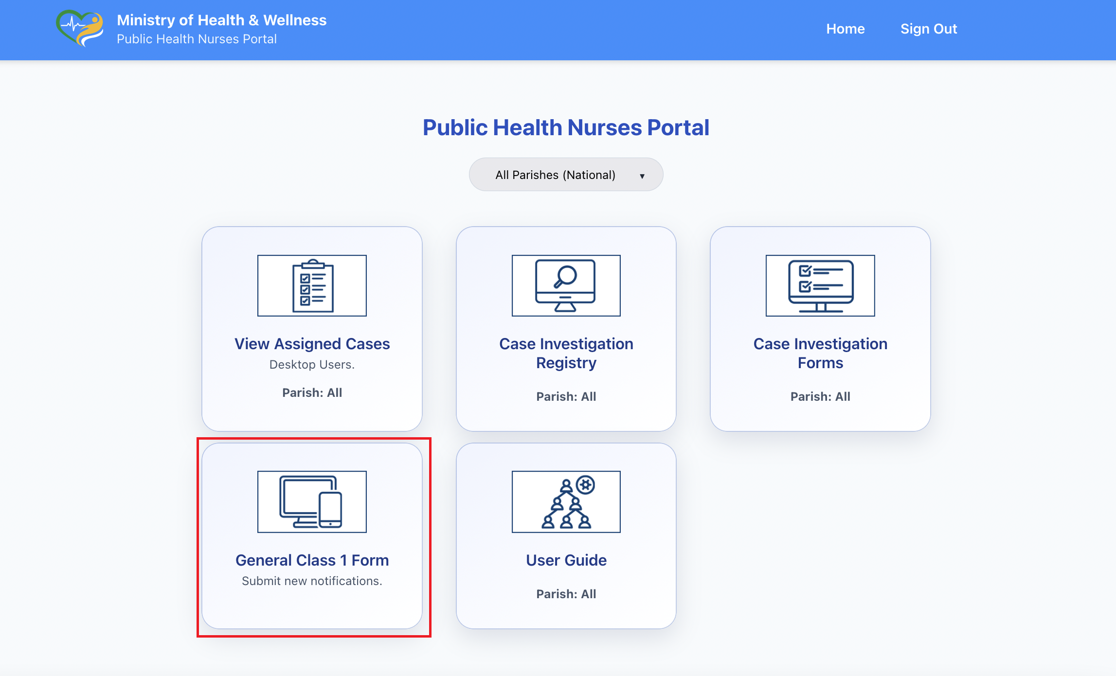View Assigned Cases card